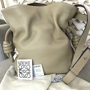 Loewe Flamenco Bag, Medium, Sand  includes  Loewe Dust bag,